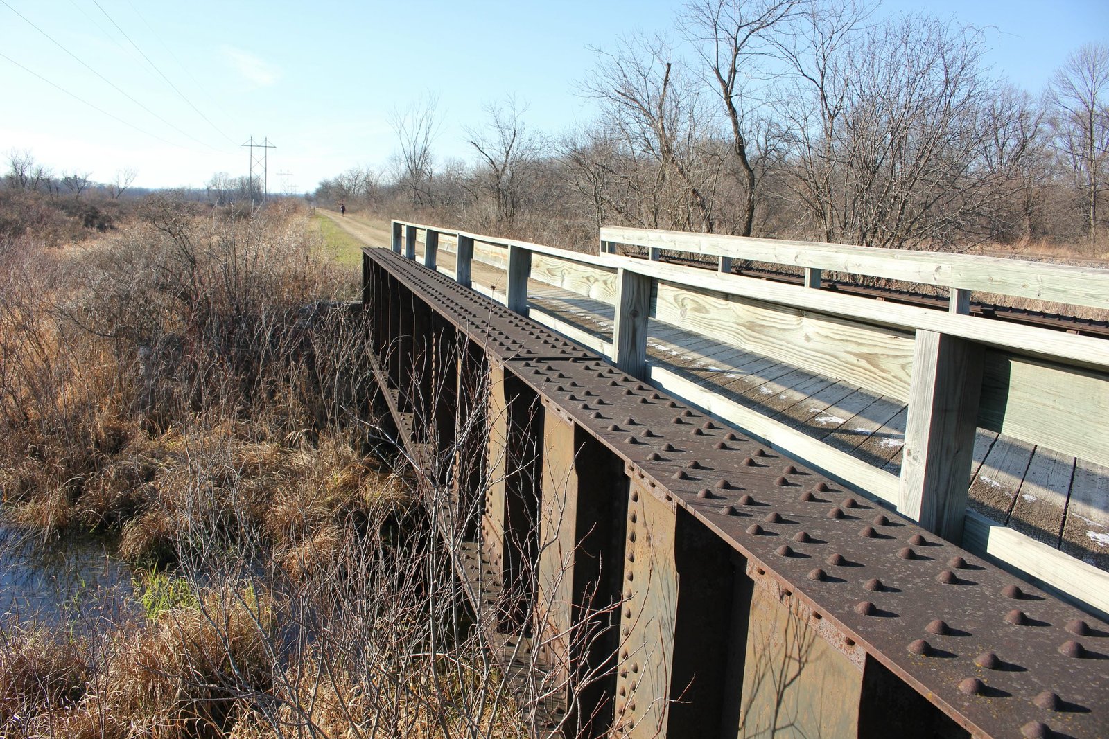 Looking west